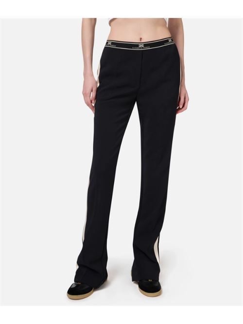 PANTALONE CON BANDA LATERALE ELISABETTA FRANCHI | PA01047E2110 Nero